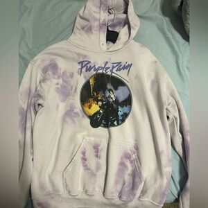 Purple rain tie dye hoodie